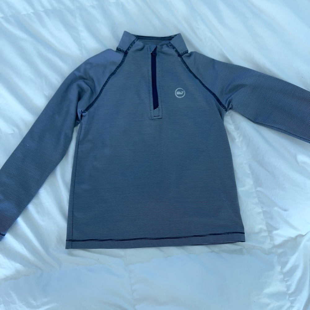 Gray Long-Sleeve Quarter-Zip Top